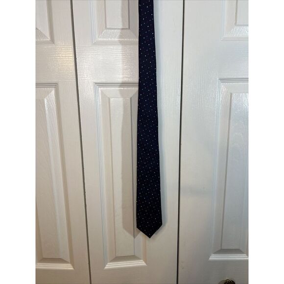 Duchamp London 100% Silk‎ Hand made Navy Blue Multi Color Squares Designer - Picture 1 of 5